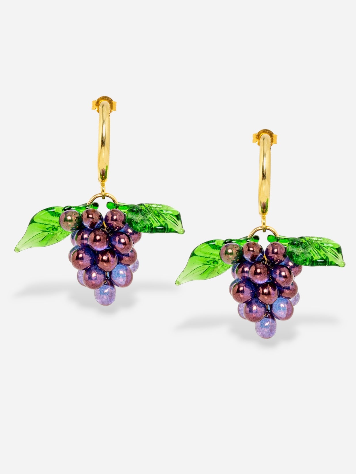 Handmade Gold Plated Sterling Silver Grape Earrings – Nelida Jewelry