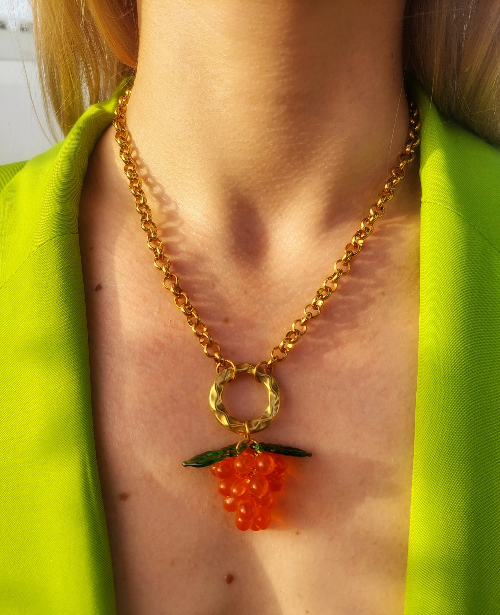 Amazon.com: Wiwpar Acrylic Choker Necklace Statement Chunky Fashion Acrylic  Necklace Colorful for Women Girls (Orange) : Clothing, Shoes & Jewelry